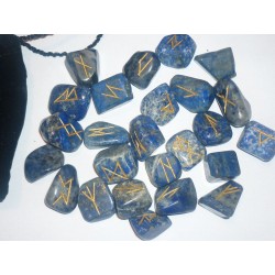RUNE GIGANTI celtiche vichinghe Futhark magiche LAPISLAZZULO cristallo runes set divinazione